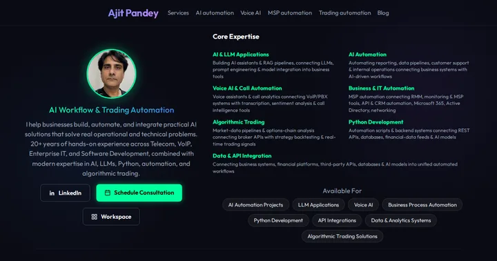 Ajit Pandey: AI automation, voice AI and VoIP